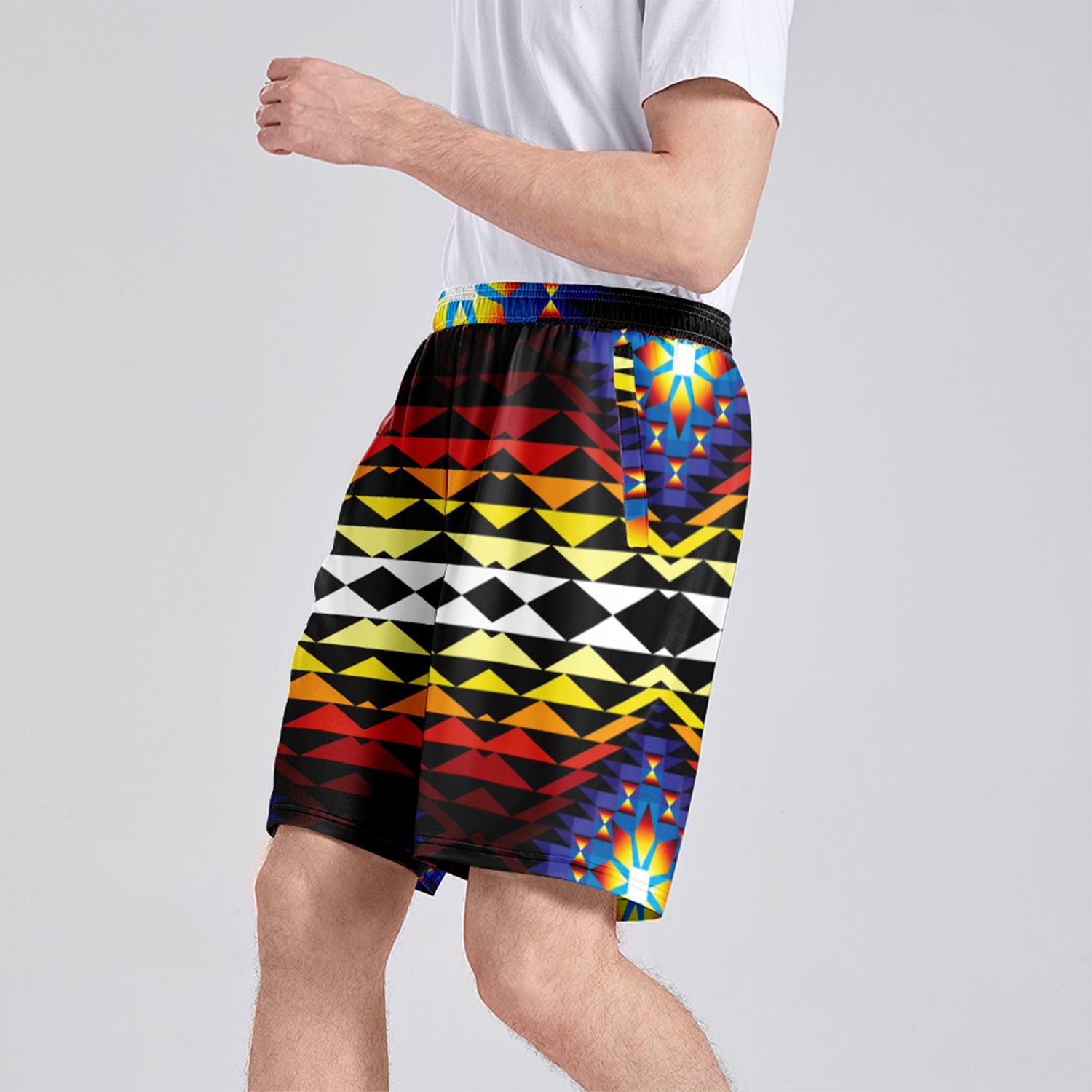 Sunset Blanket Athletic Shorts with Pockets