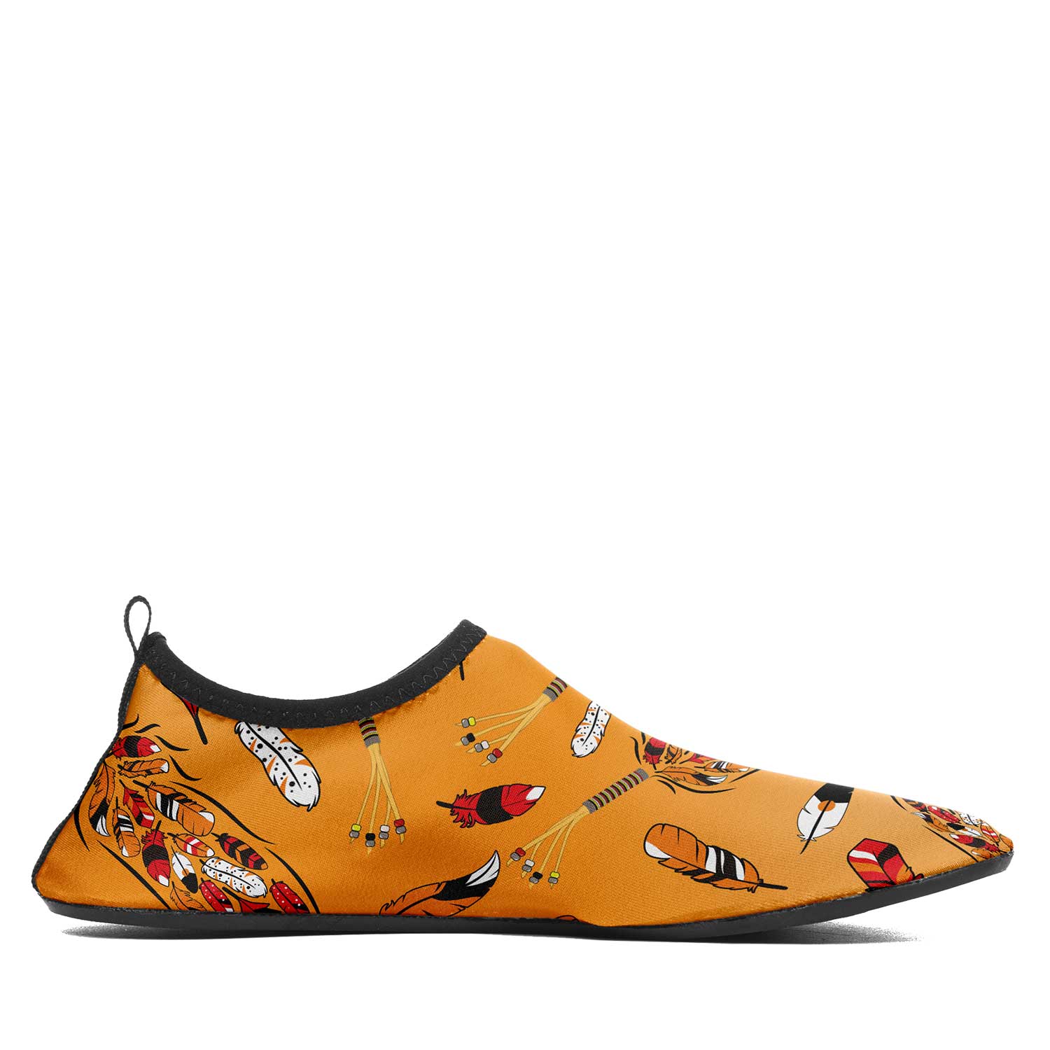 TRD - feather orange Kid's Sockamoccs Slip On Shoes