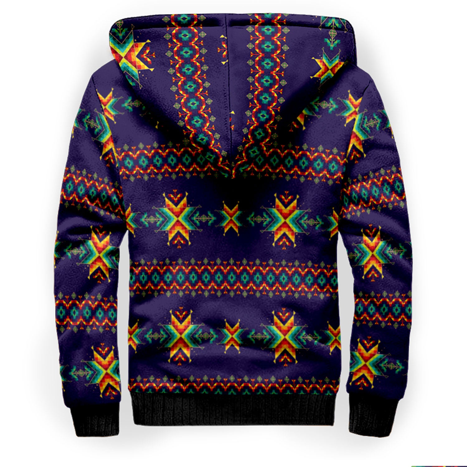 Dreams of Ancestors Indigo Sherpa Hoodie