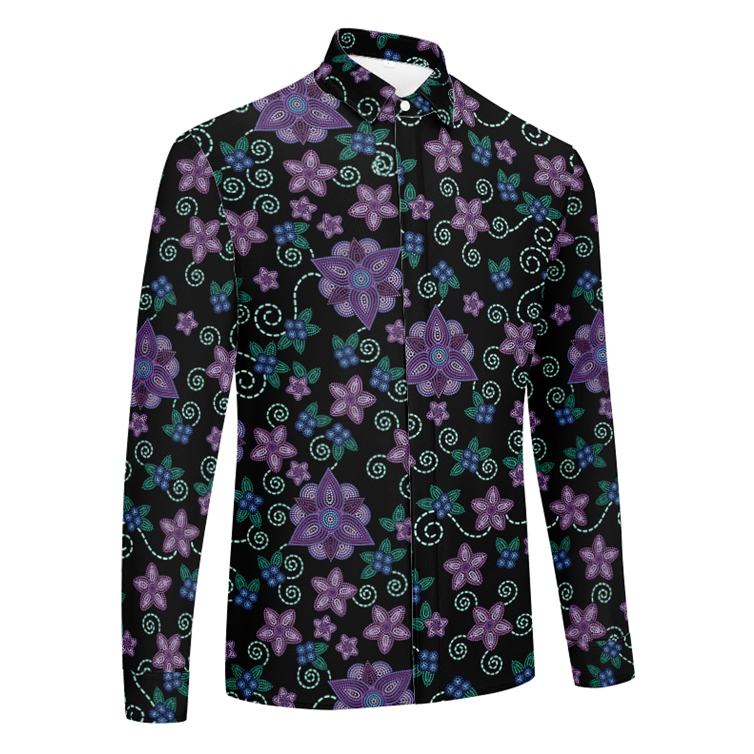 Berry Picking Men's Long Sleeve Dress Shirt