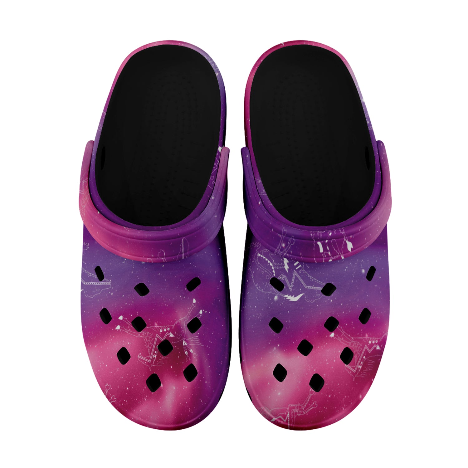 Animal Ancestors 7 Aurora Gases Pink and Purple Muddies Unisex Clog Shoes