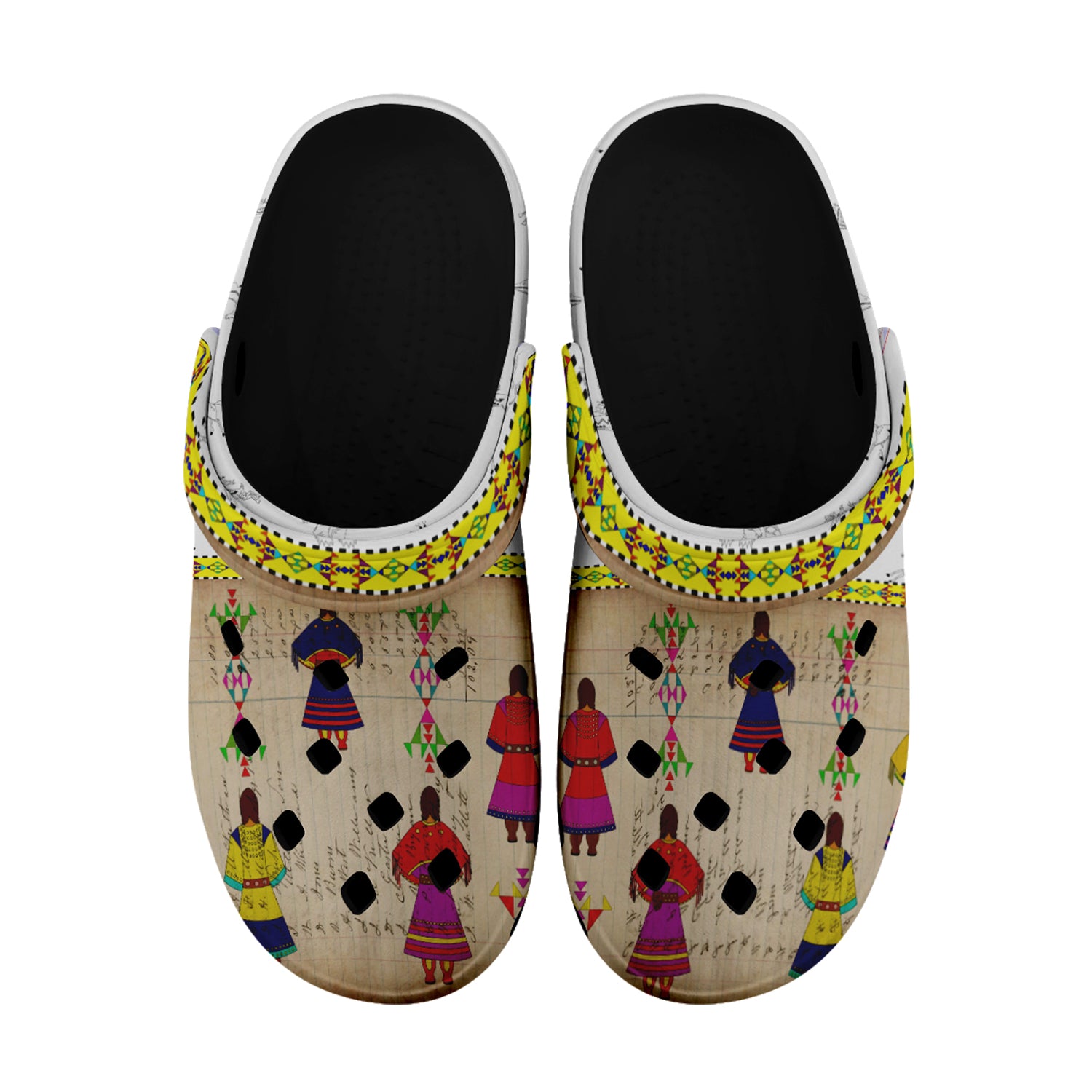 Ledger Round Dance Clay Muddies Unisex Clog Shoes