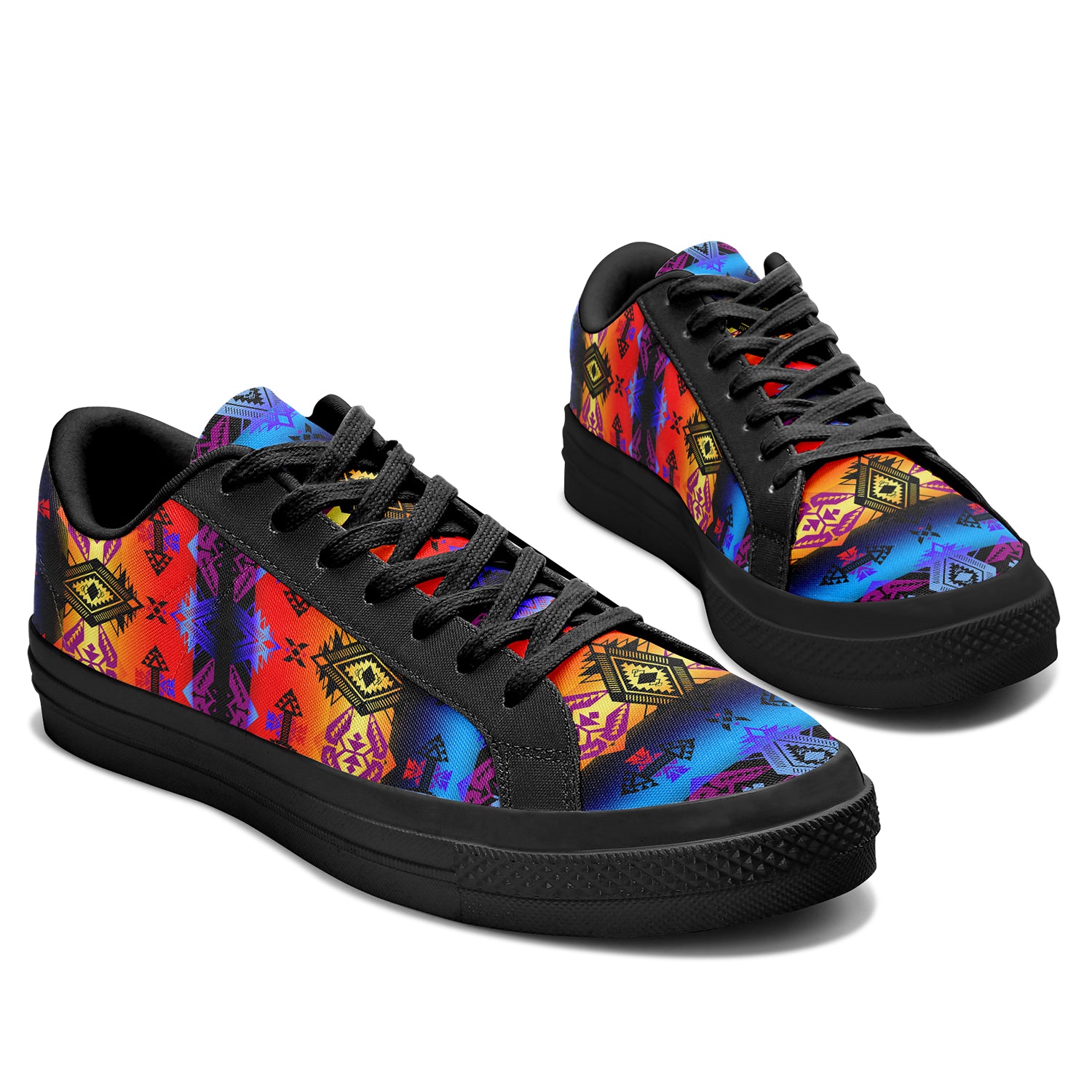 Sovereign Nation Sunset Aapisi Low Top Canvas Shoes Black Sole