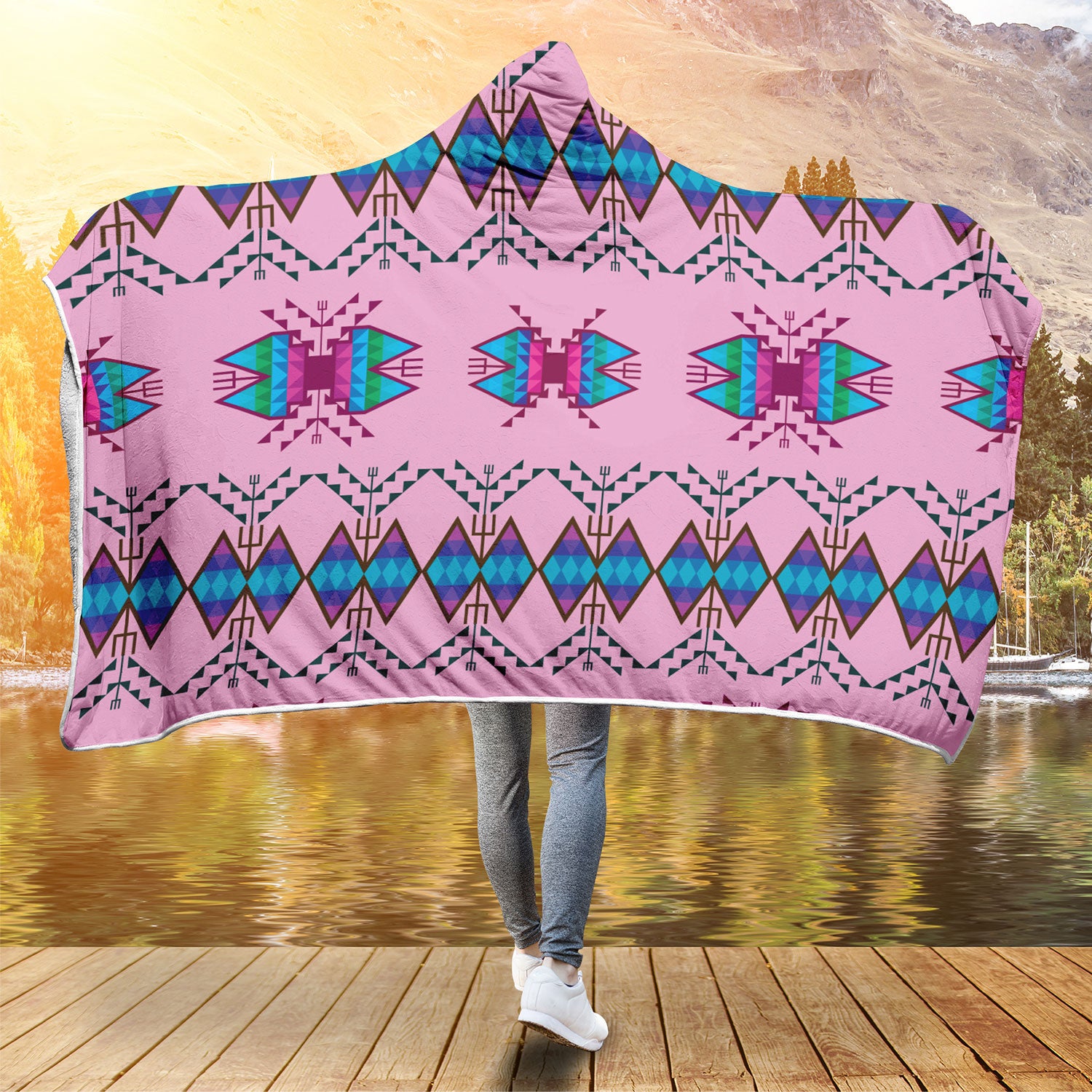 Sacred Trust Carnation Hooded Blanket