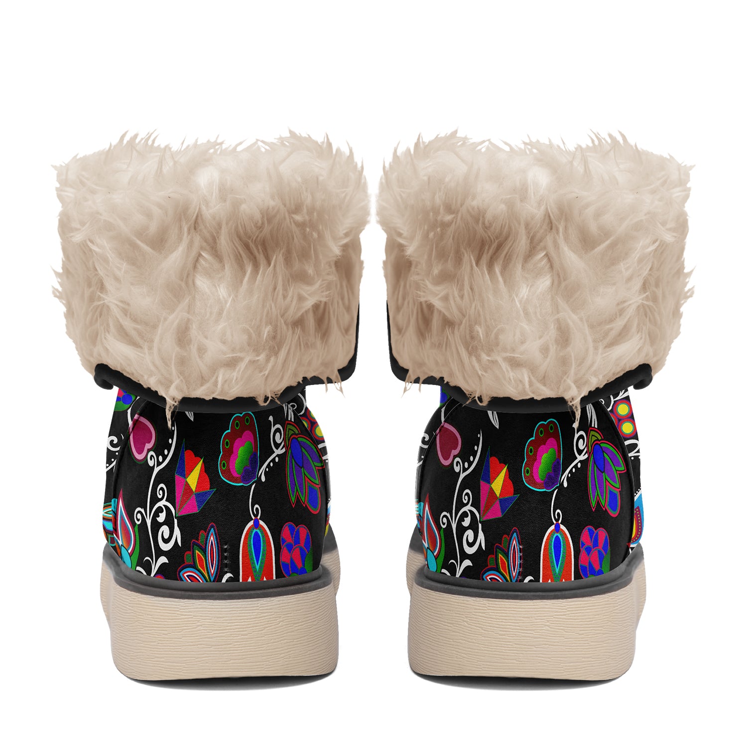 Indigenous Paisley Black Polar Winter Boots