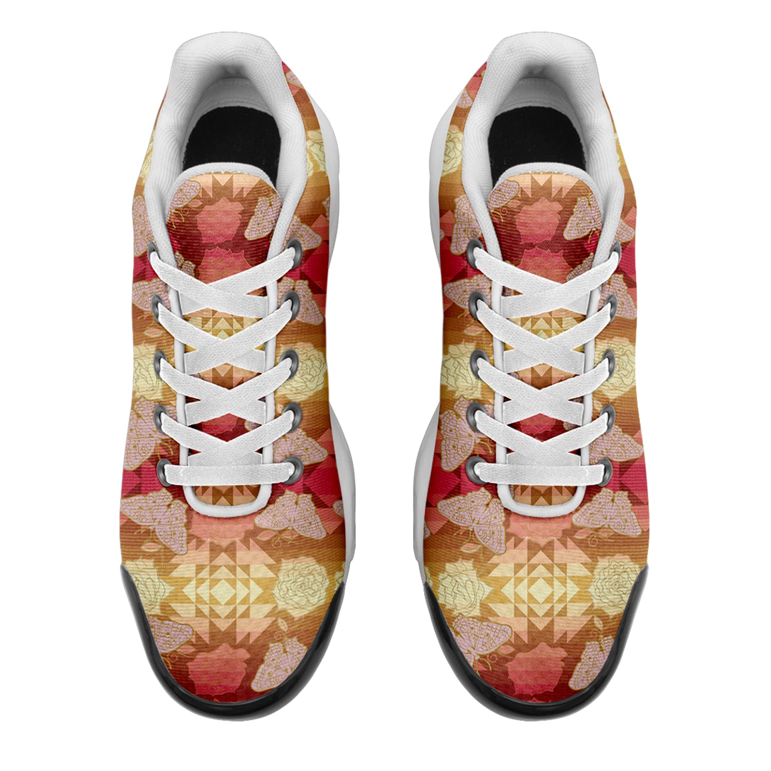 Butterfly and Roses on Geometric Niowaa Air Cushion Shoes