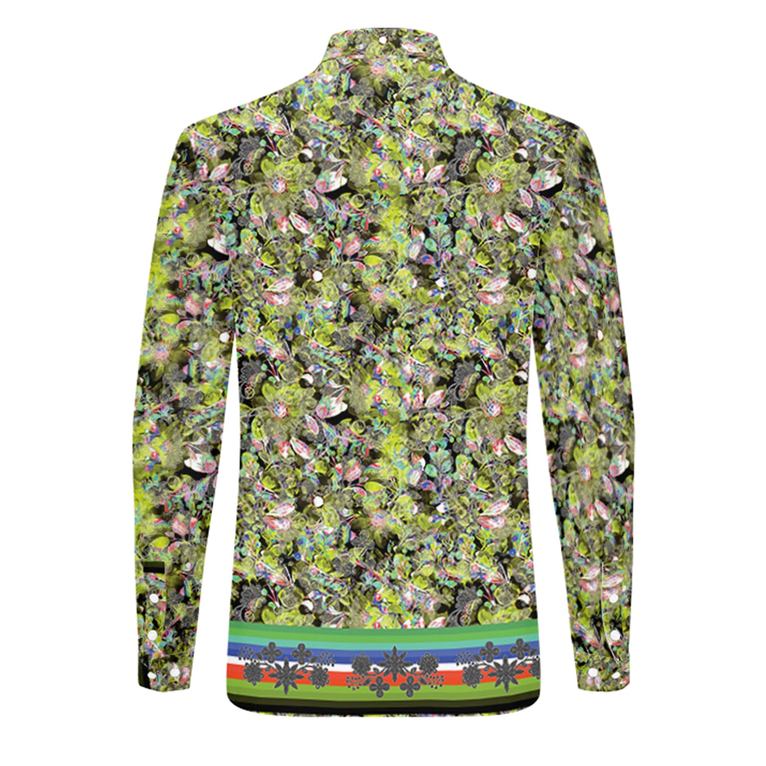 Culture in Nature Green Leaf Men's Long Sleeve Dress Shirt