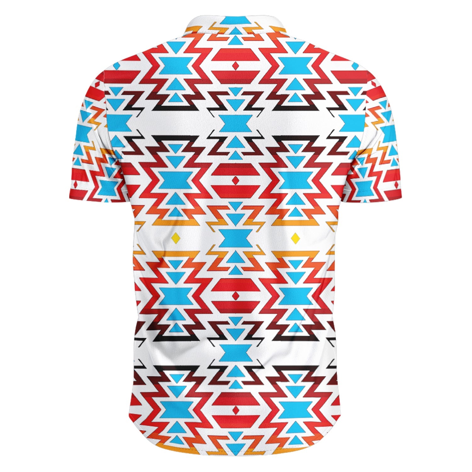 Fire Colors Hawaiian-Style Button Up Shirt