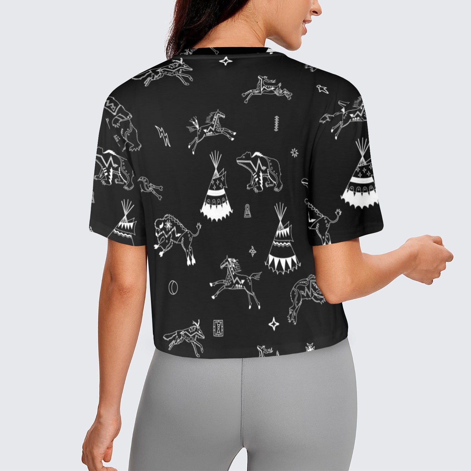 Ledger Dables Black Women's Cropped T-shirt