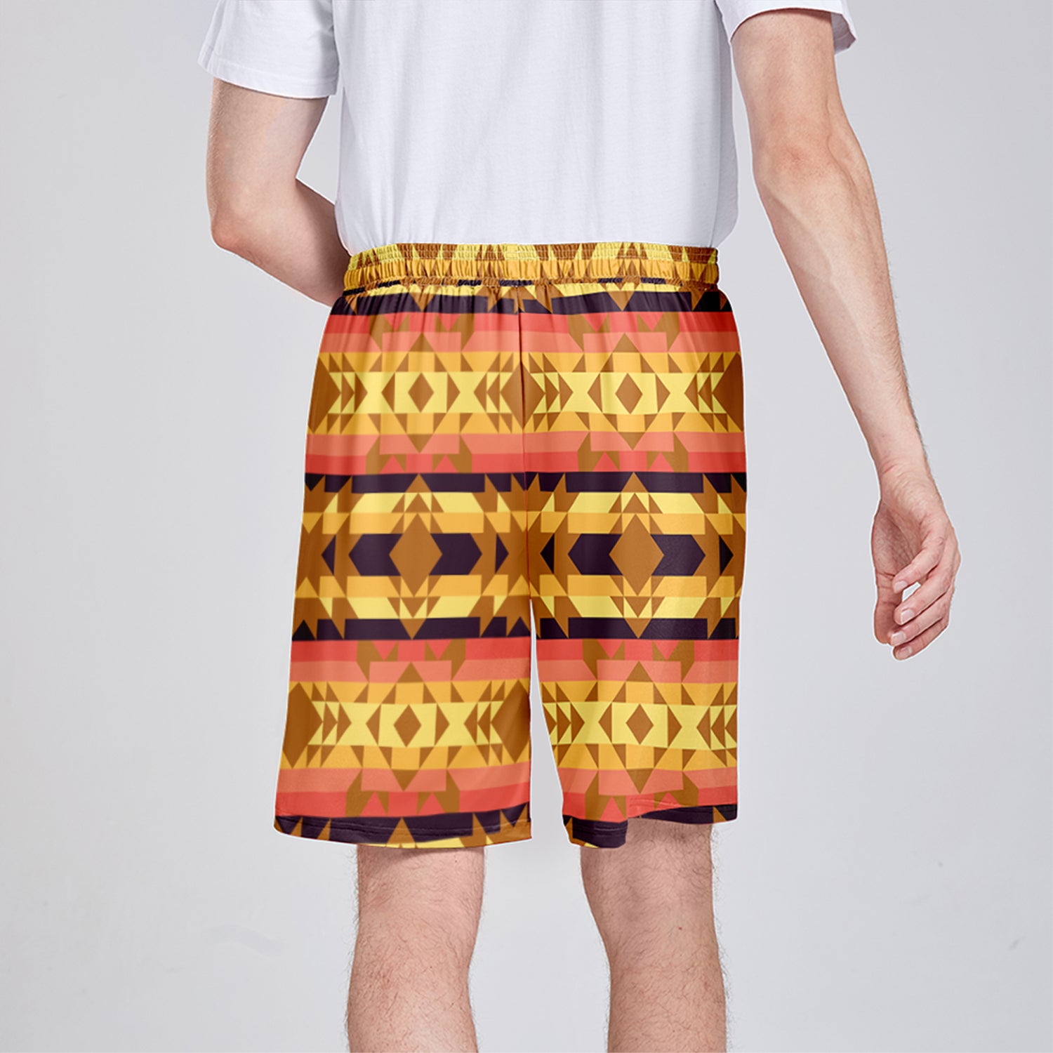 Infinite Sunset Athletic Shorts with Pockets