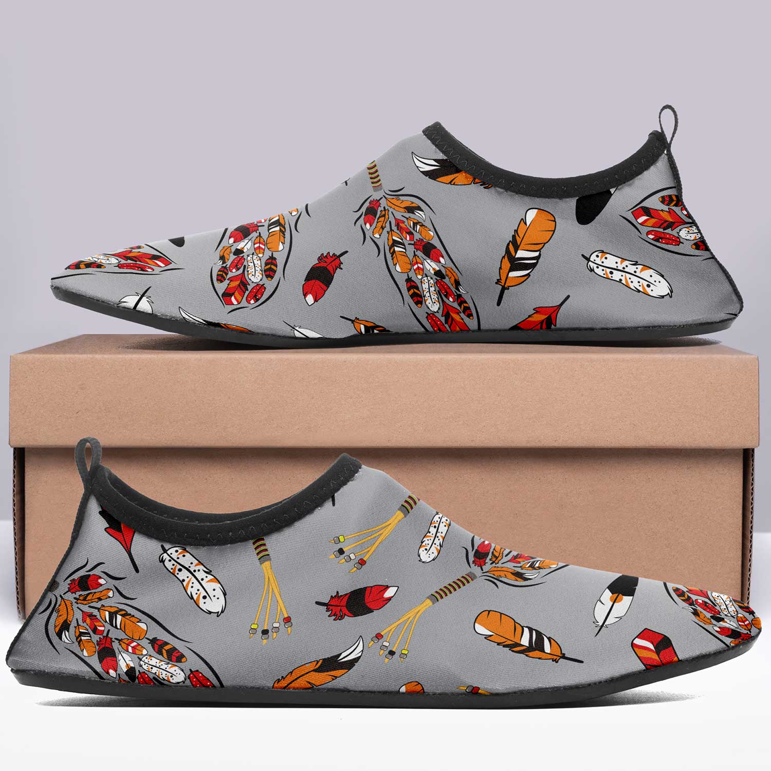 TRD - feather grey Kid's Sockamoccs Slip On Shoes