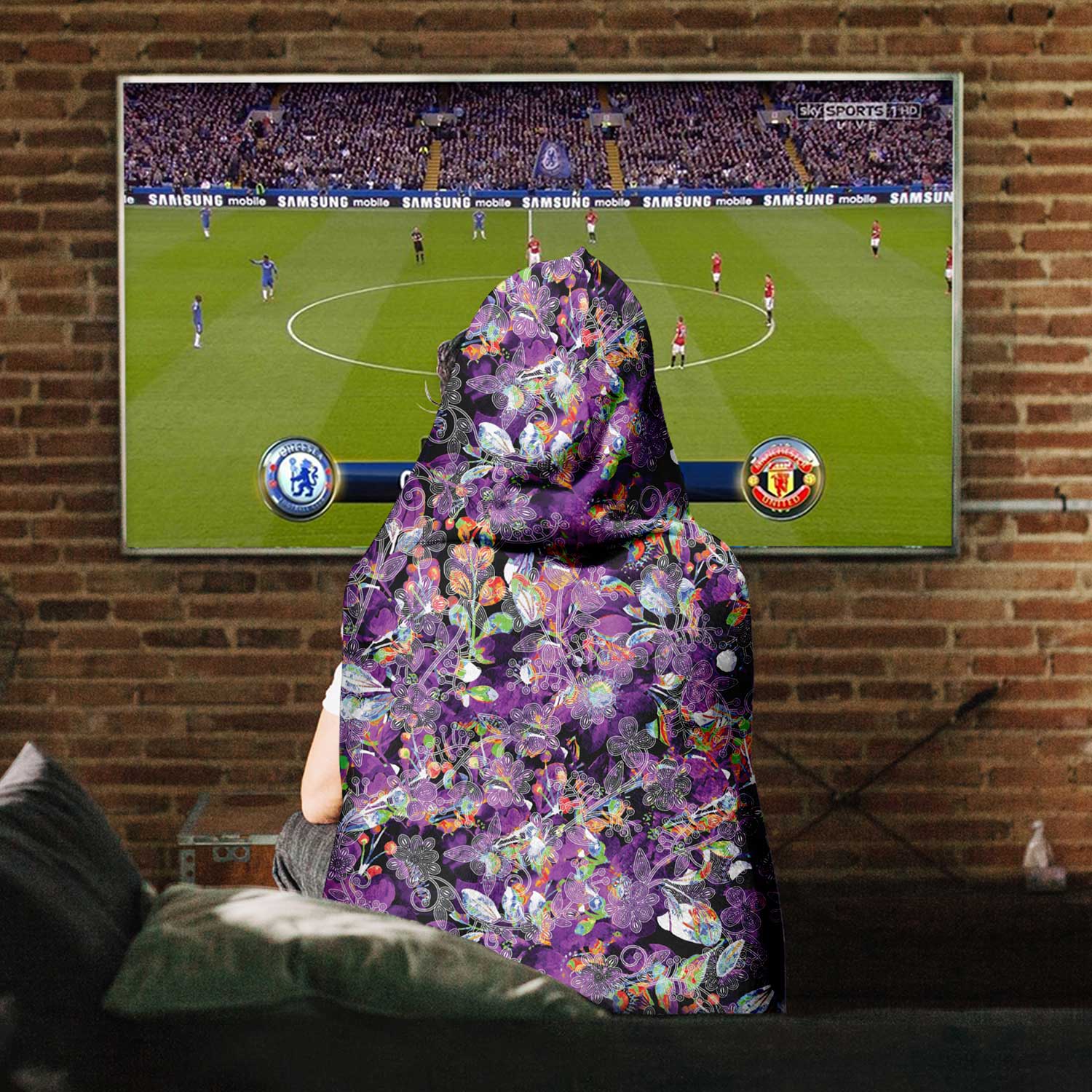 Culture in Nature Purple Hooded Blanket