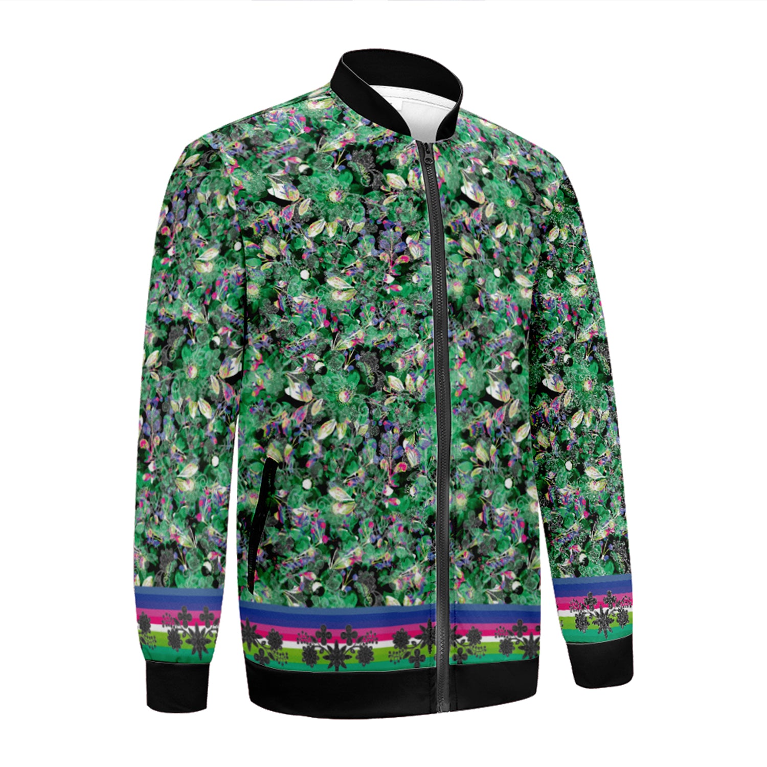 Culture in Nature Green Zippered Collared Lightweight Jacket