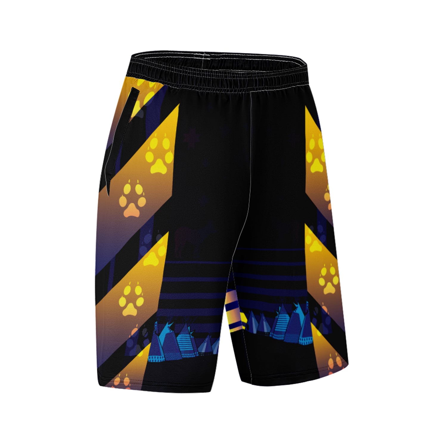 Wolf Star Athletic Shorts with Pockets