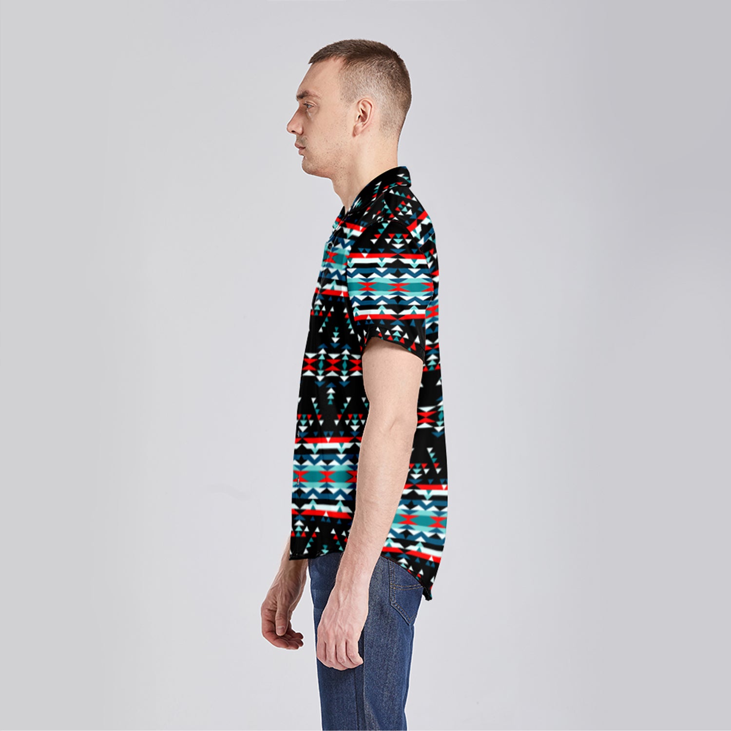Visions of Peaceful Nights Button Up Silk Shirt