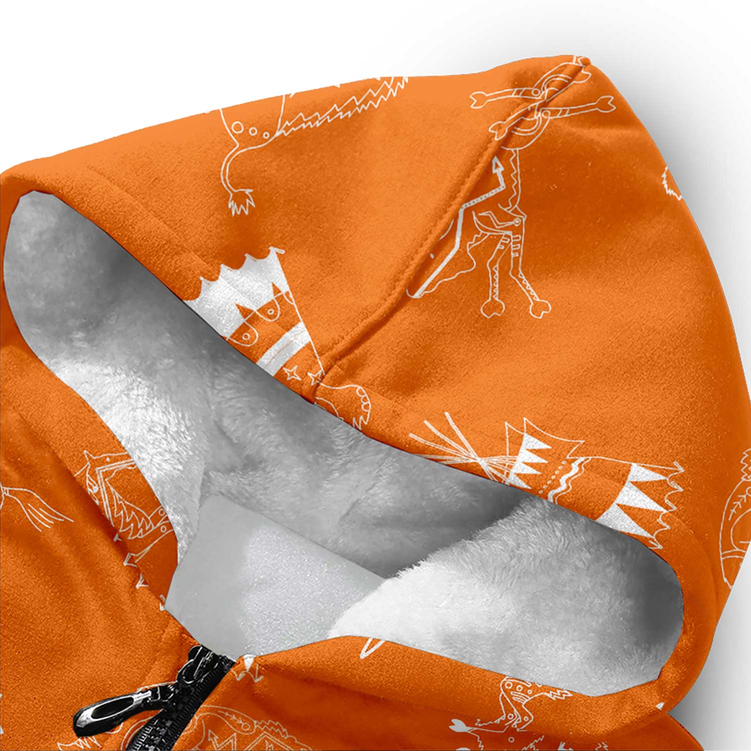 Ledger Dabbles Orange Sherpa Hoodie
