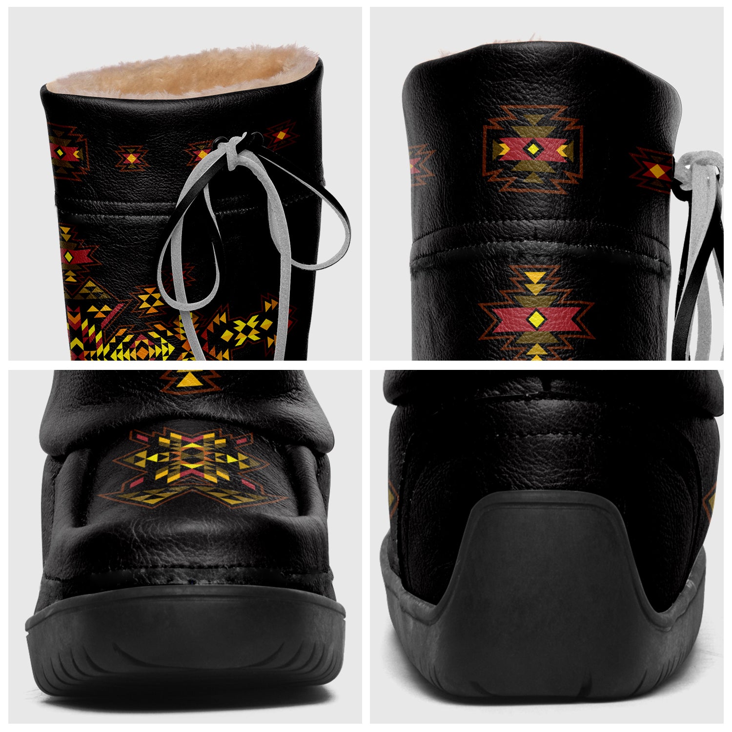 Desert Fire Black Real Leather MocLux