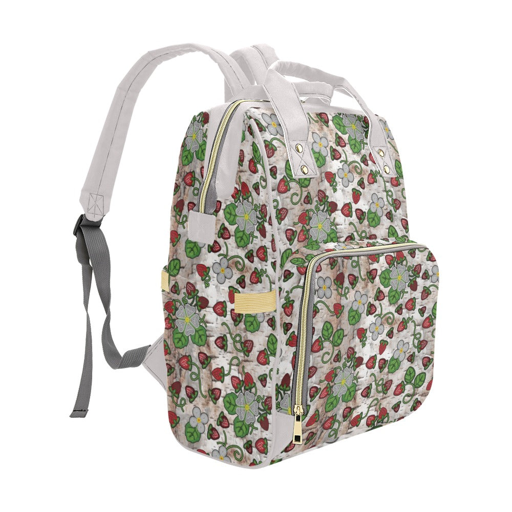 Strawberry Dreams Br Bark Multi-Function Diaper Backpack/Diaper Bag