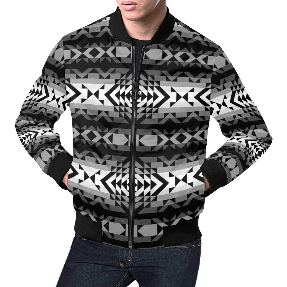 Black Rose Shadow Bomber Jacket for Men