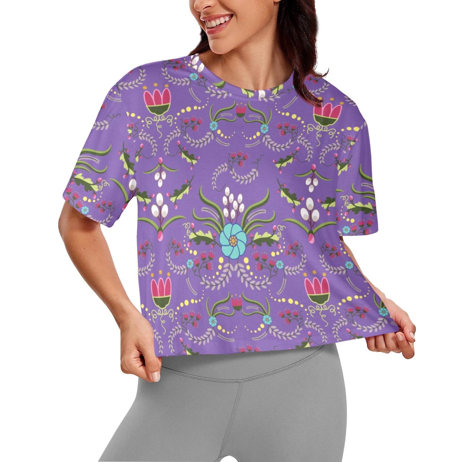 First Bloom Royal Women's Cropped T-shirt