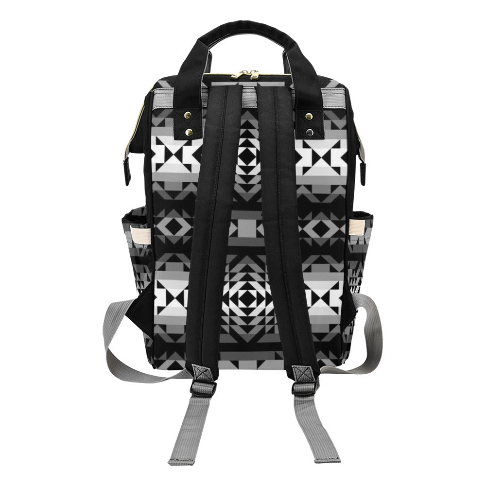 Black Rose Shadow Multi-Function Diaper Backpack/Diaper Bag