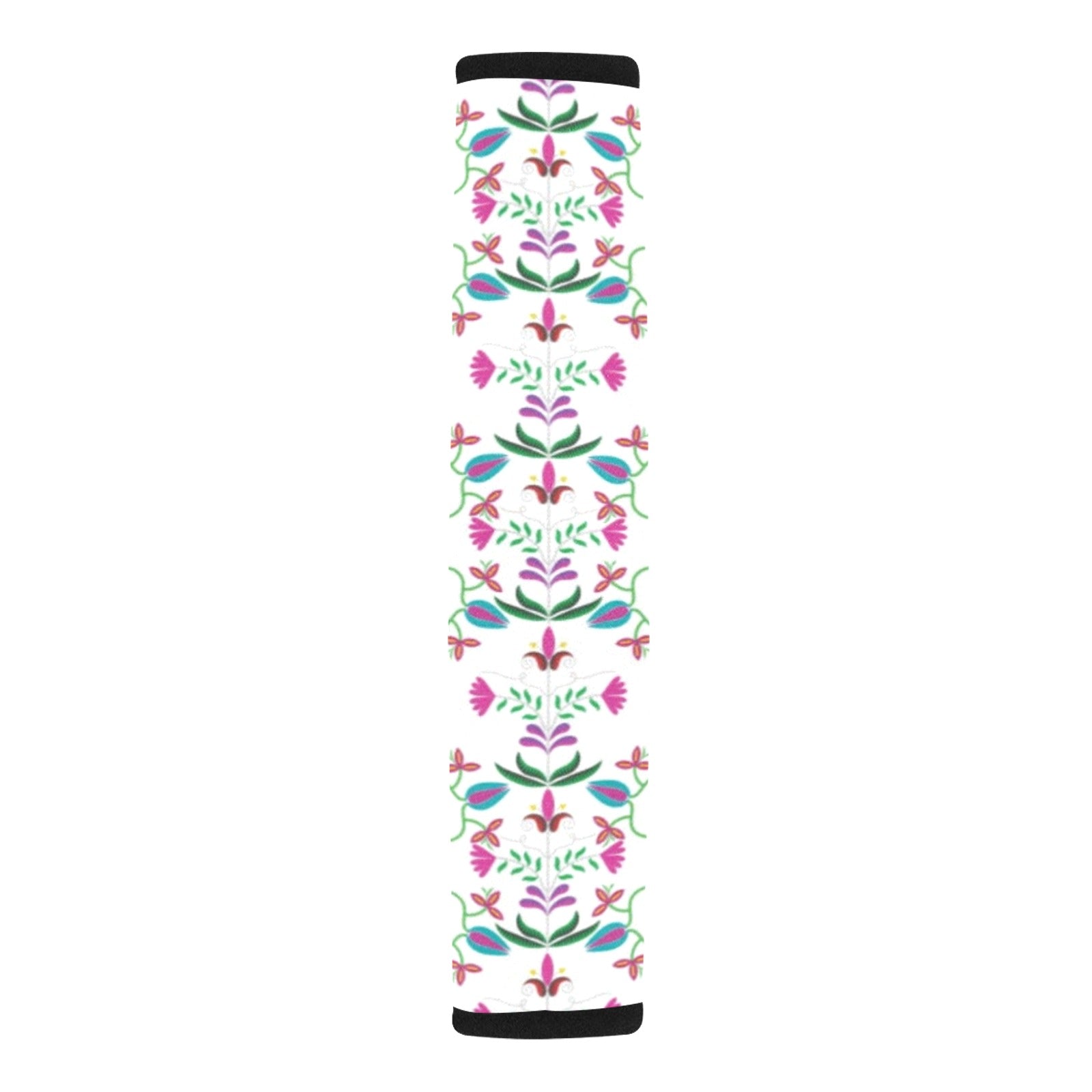 Quilled Divine White Car Seat Belt Cover 7''x12.6'' (Pack of 2)