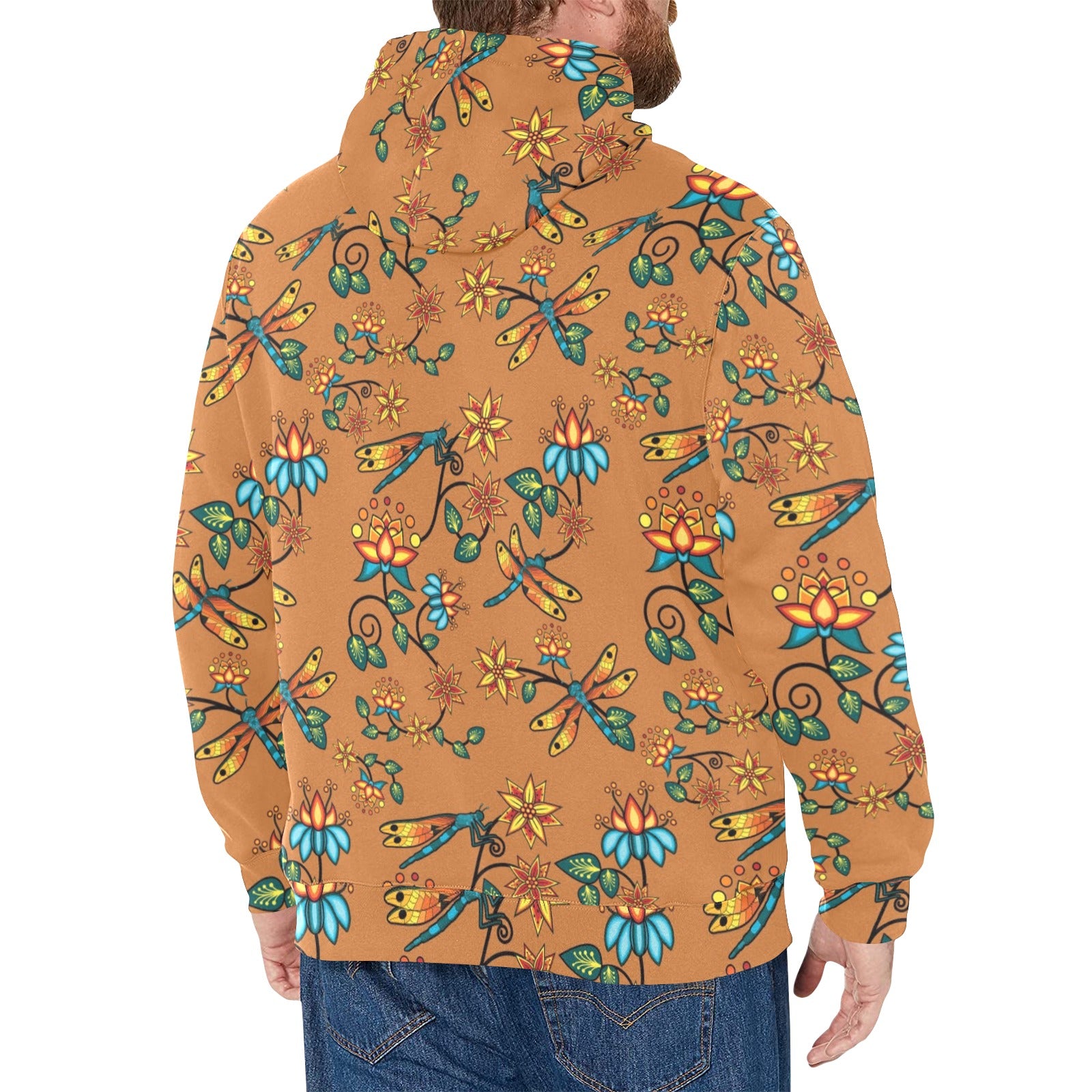 Dragon Lily Sierra Men's Long Sleeve Fleece Hoodie