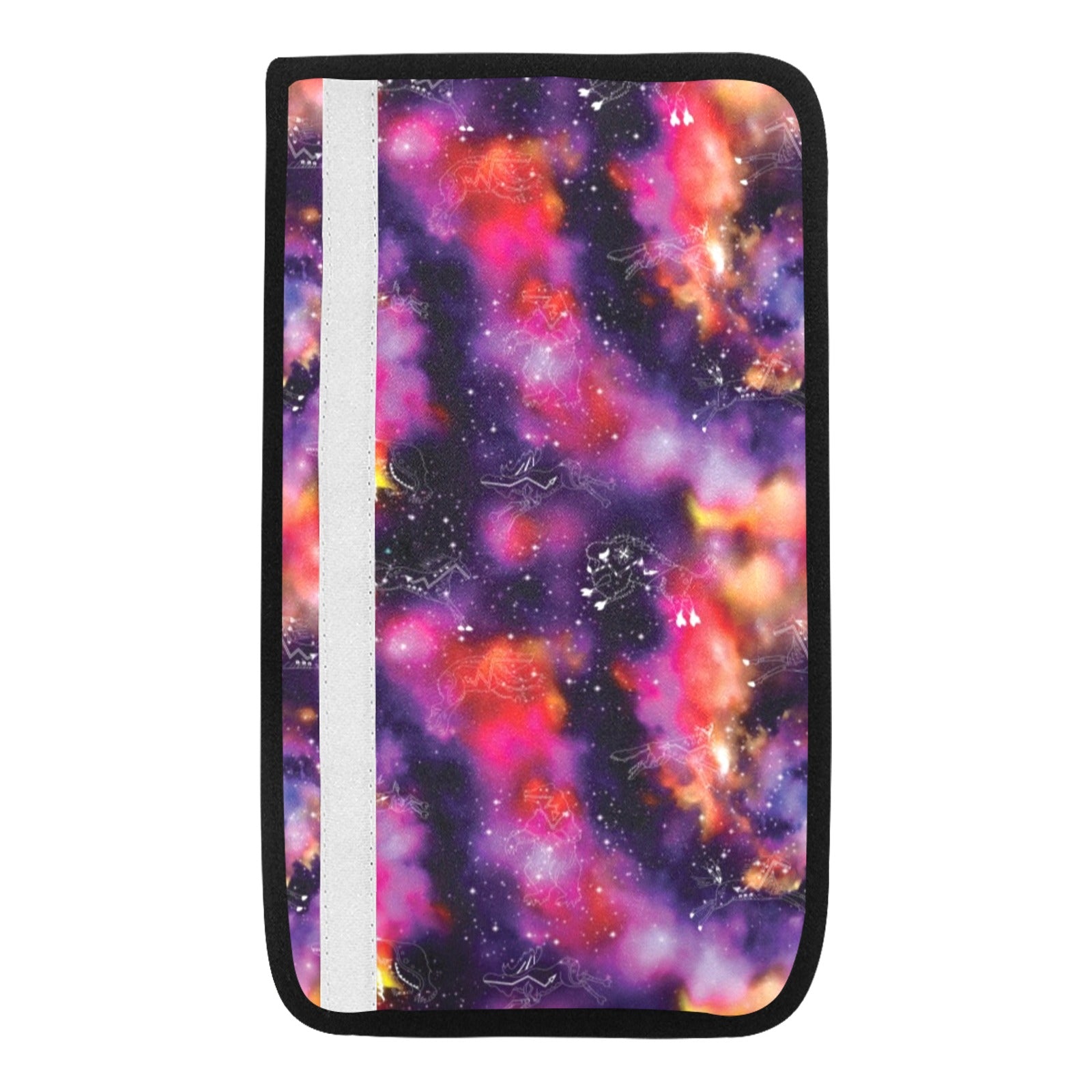Animal Ancestors 9 Cosmic Swirl Purple and Red Car Seat Belt Cover 7''x12.6'' (Pack of 2)