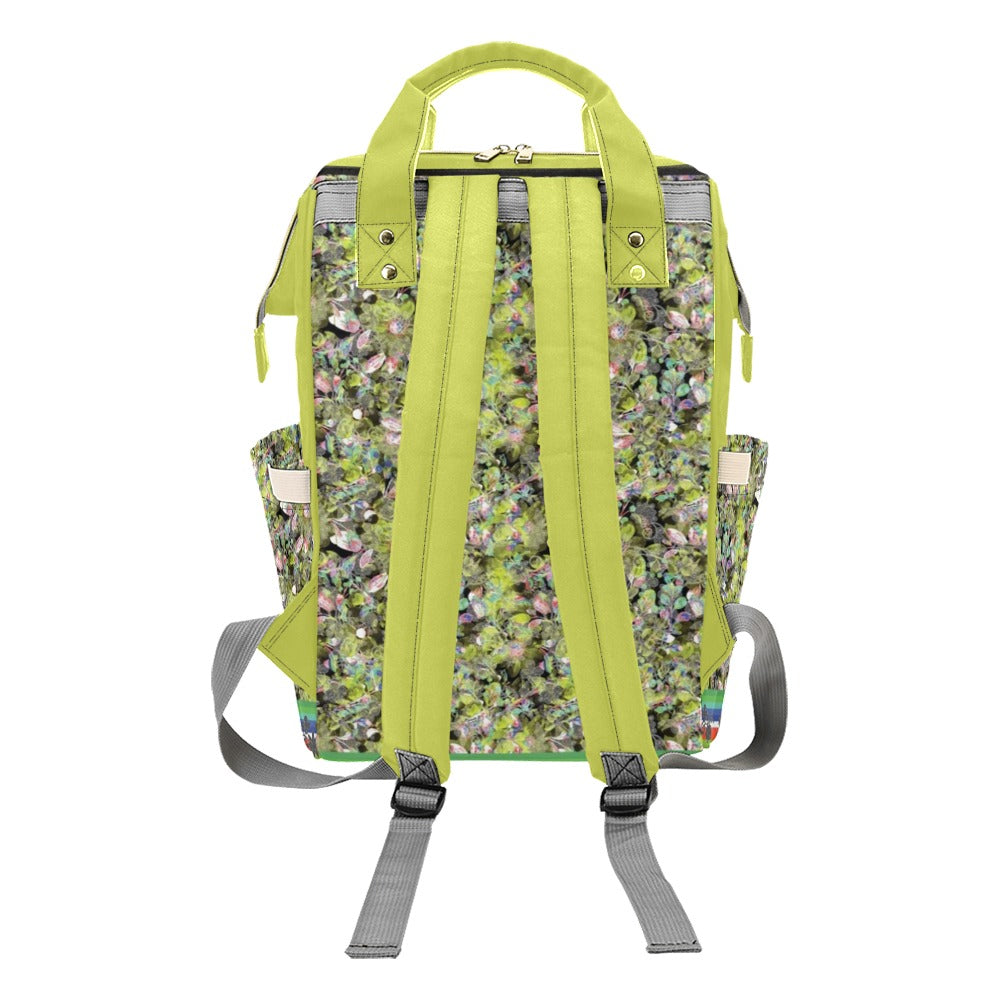 Culture in Nature Green Leaf Multi-Function Diaper Backpack/Diaper Bag