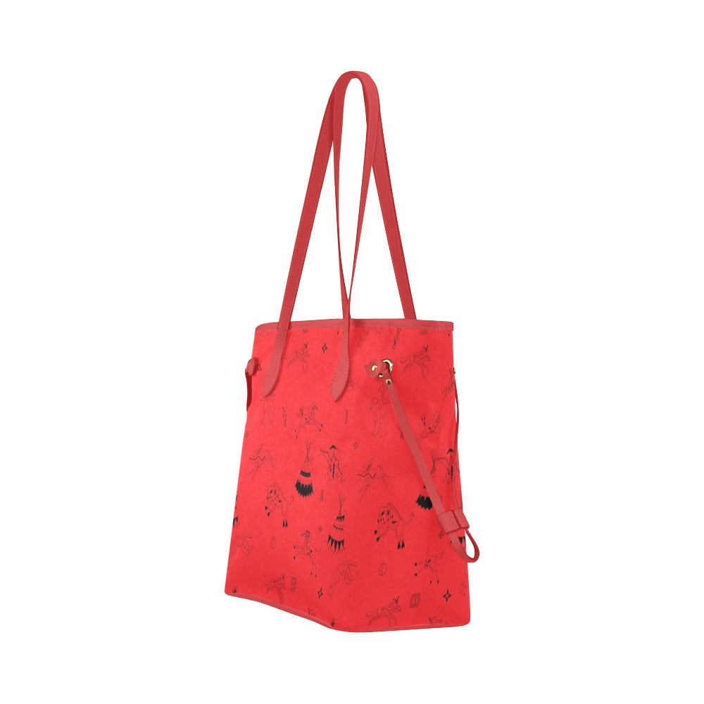 Ledger Dabbles Red Clover Canvas Tote Bag