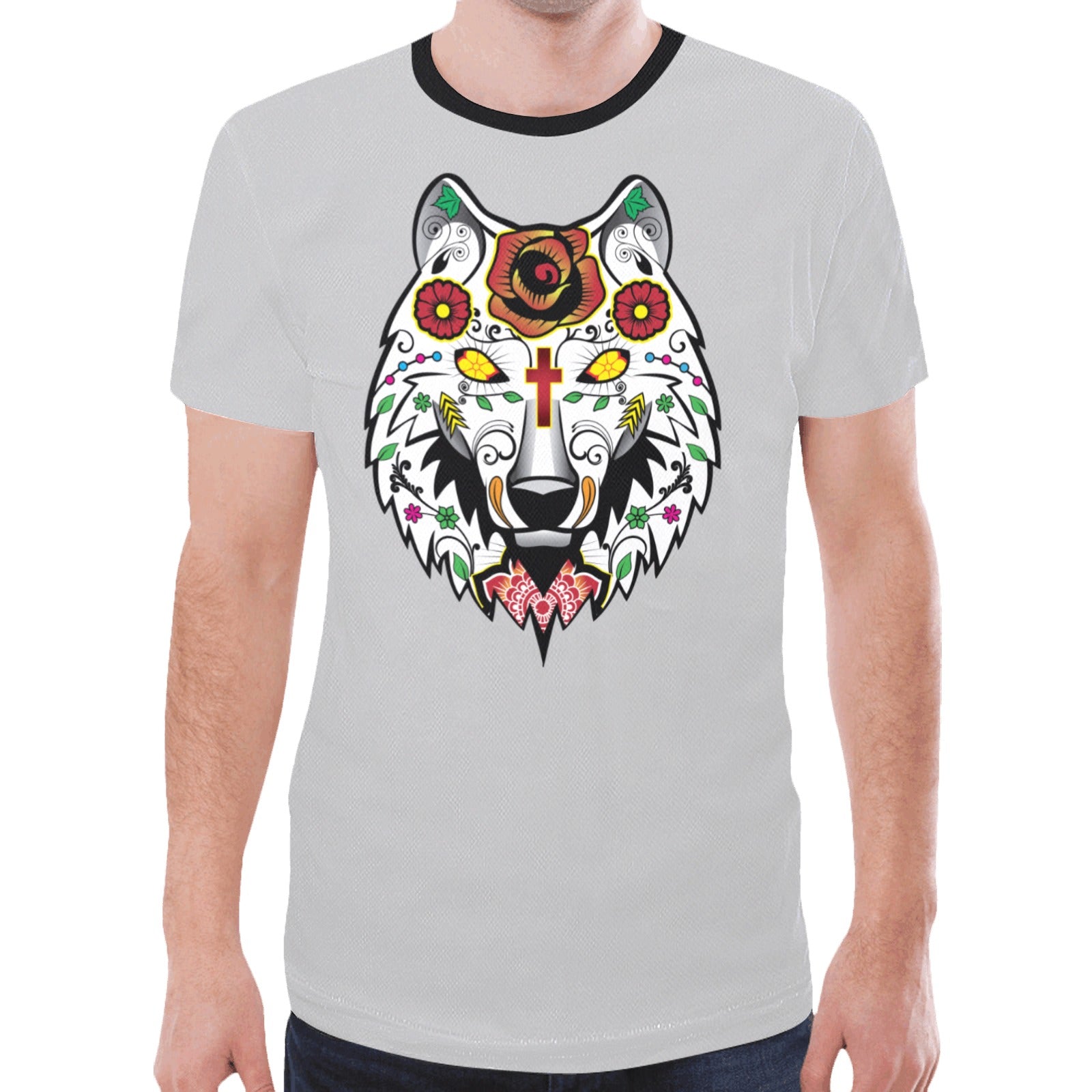 Wolf Spirit Guide (Gray) T-shirt for Men