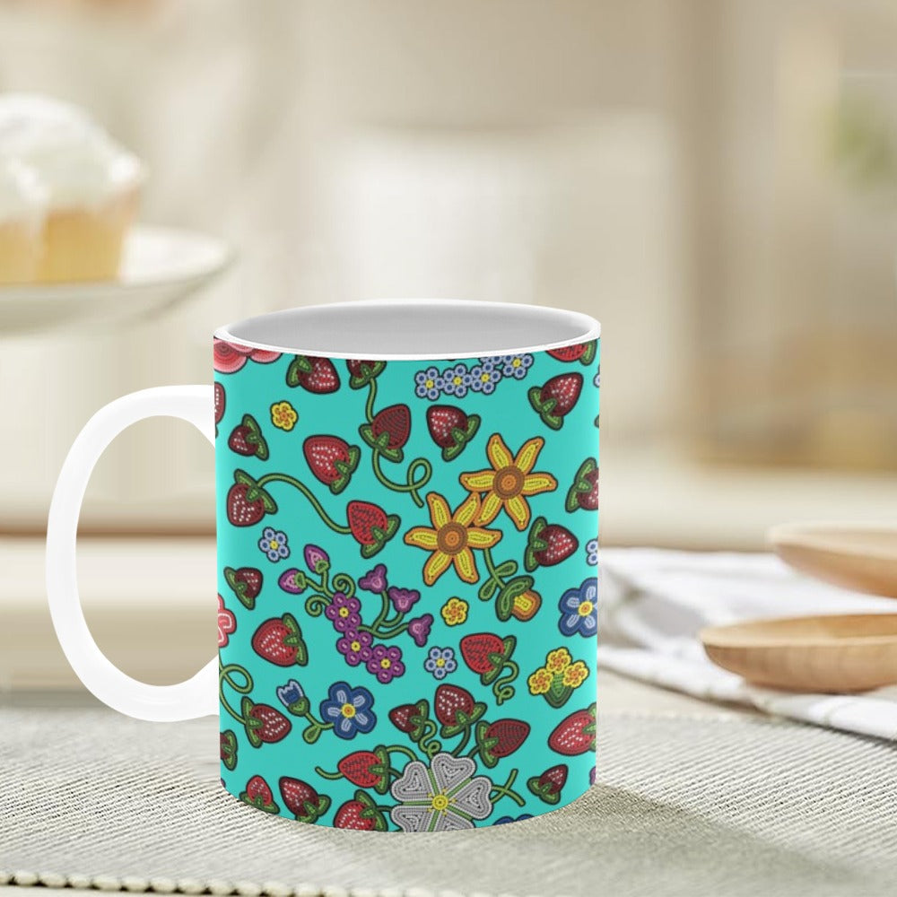 Berry Pop Turquoise White Mug(11OZ)