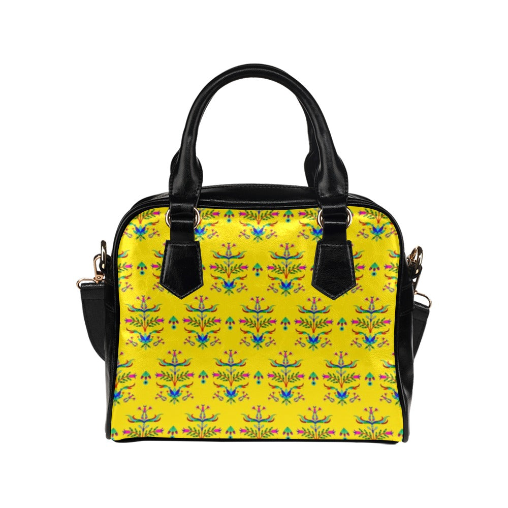 Dakota Damask Yellow Shoulder Handbag