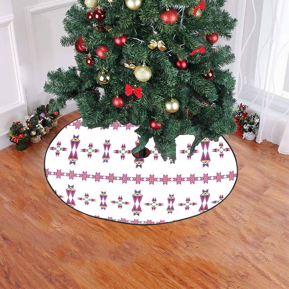 Four Directions Lodge Flurry Christmas Tree Skirt 47" x 47"