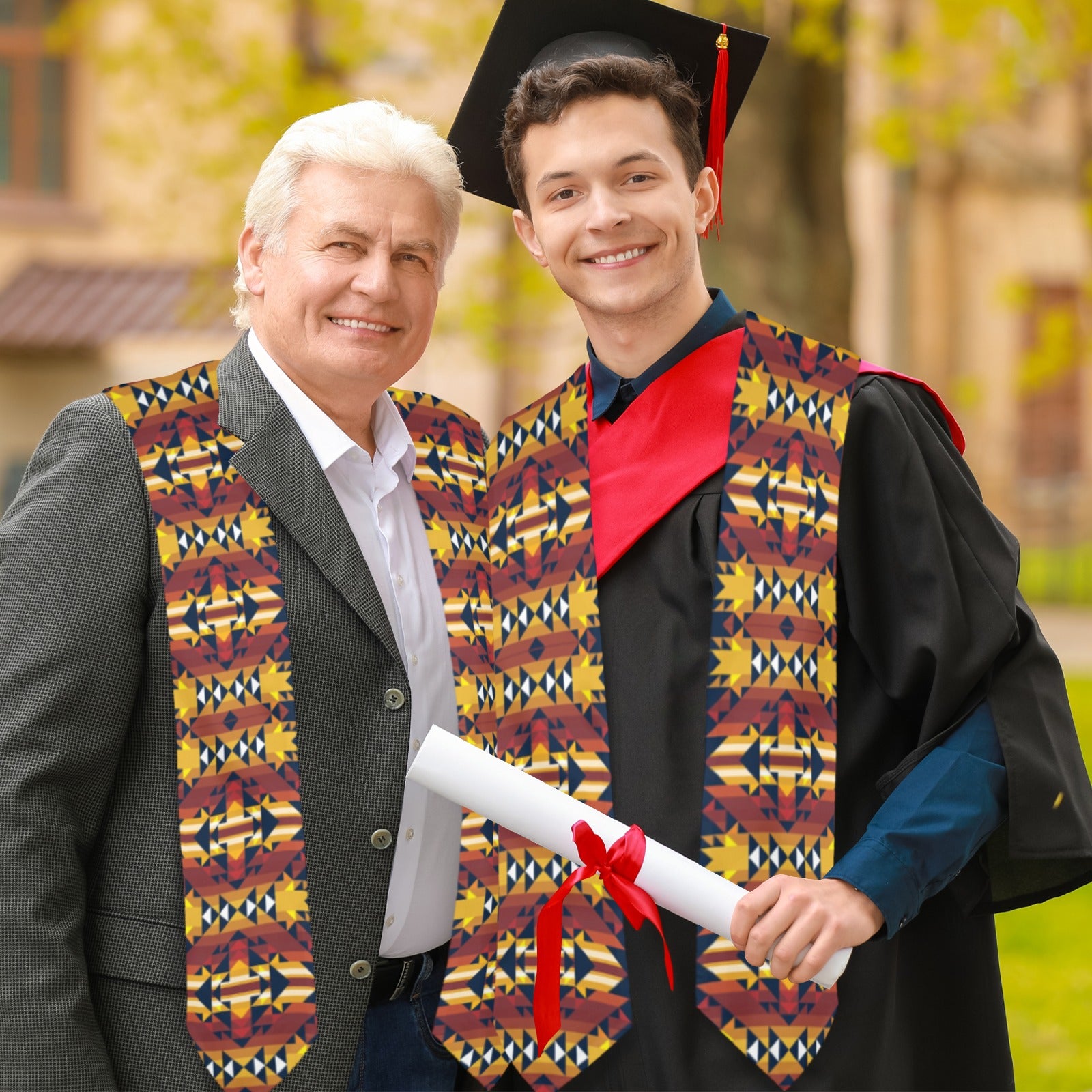 Golden Clouds Graduation Stole