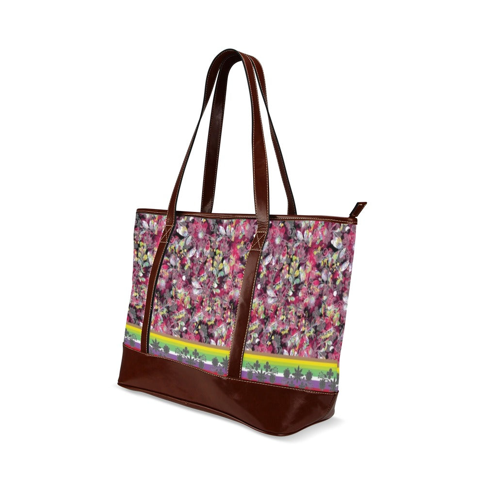 Culture in Nature Maroon Tote Handbag