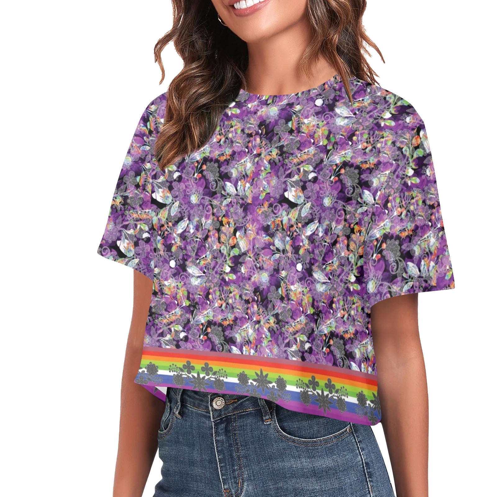 Culture in Nature Purple Women's Cropped T-shirt