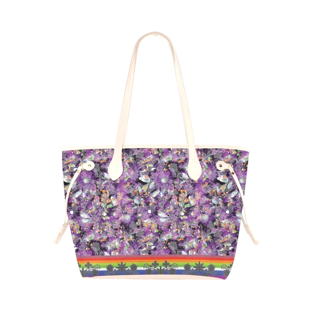 Culture in Nature Purple Clover Canvas Tote Bag