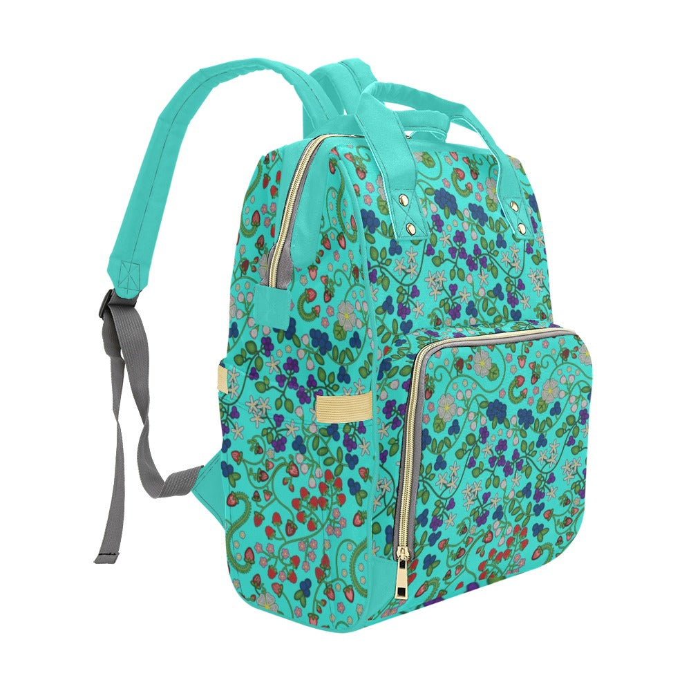 Grandmother Stories Turquoise Multi-Function Diaper Backpack/Diaper Bag