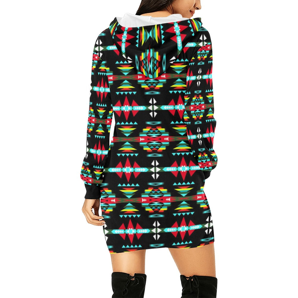 River Trail Sunset Hoodie Dress