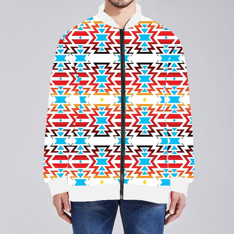 Fire Colors and Sky Youth Zippered Collared Lightweight Jacket