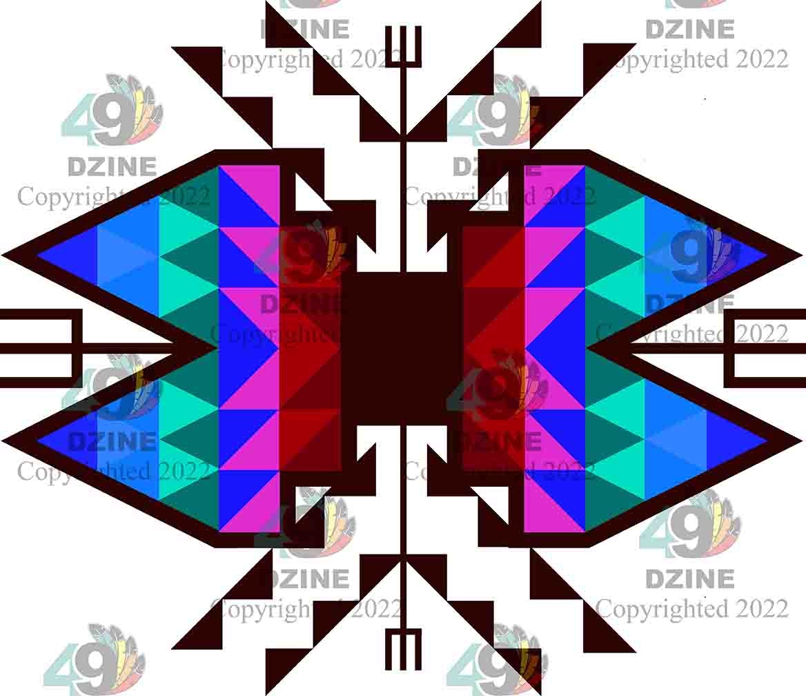 11-inch Geometric Transfer Sacred Trust Transfers 49 Dzine Sacred Trust Maroon 