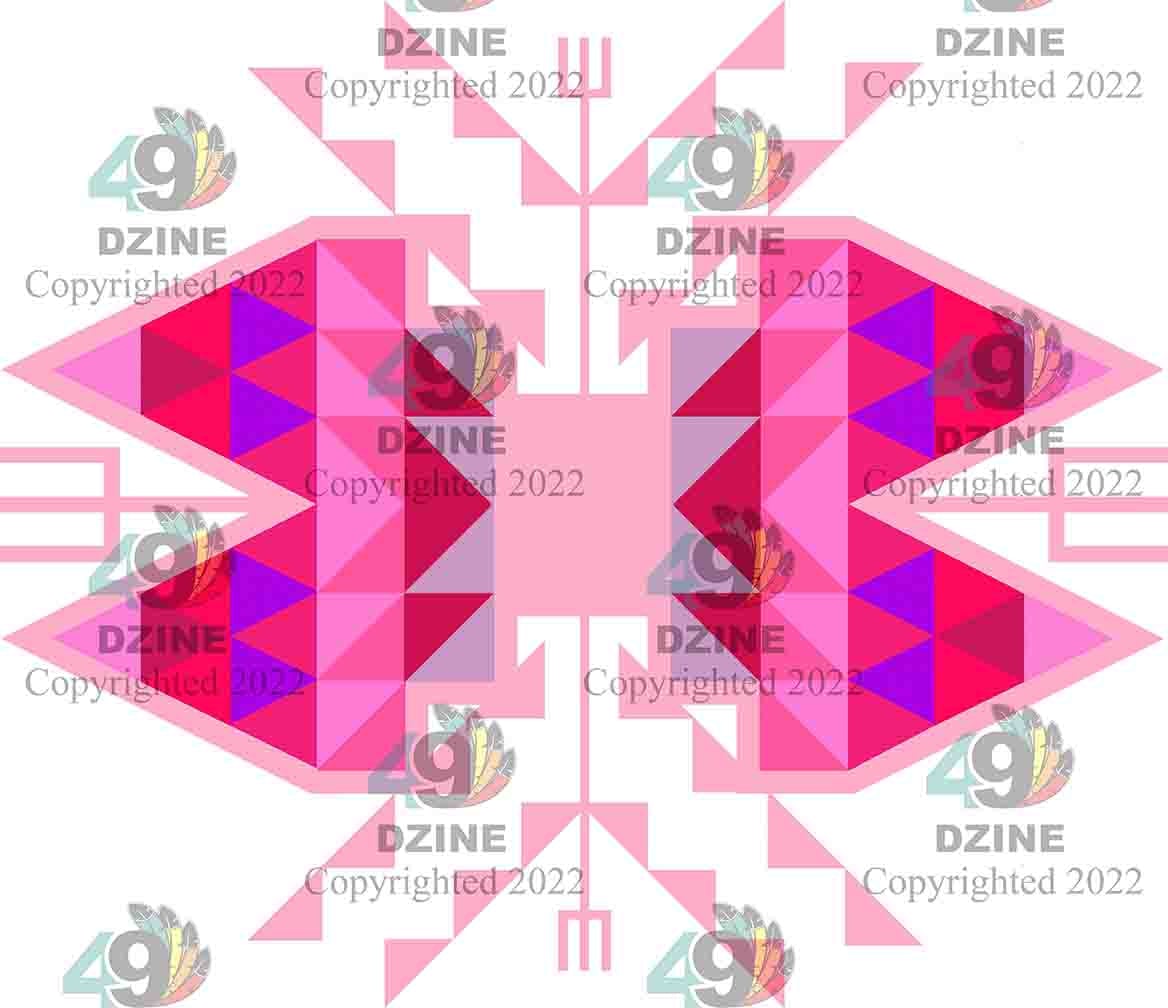 11-inch Geometric Transfer Sacred Trust Transfers 49 Dzine Sacred Trust Pink 