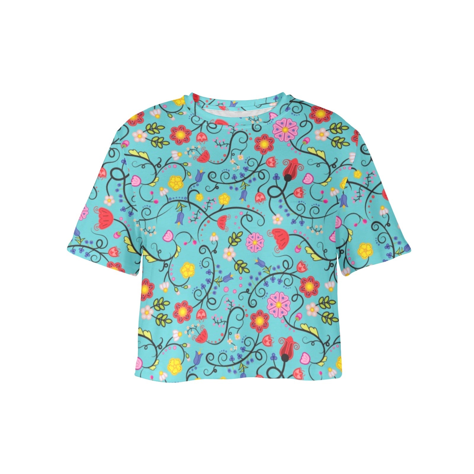 Nipin Blossom Sky Women's Cropped T-shirt