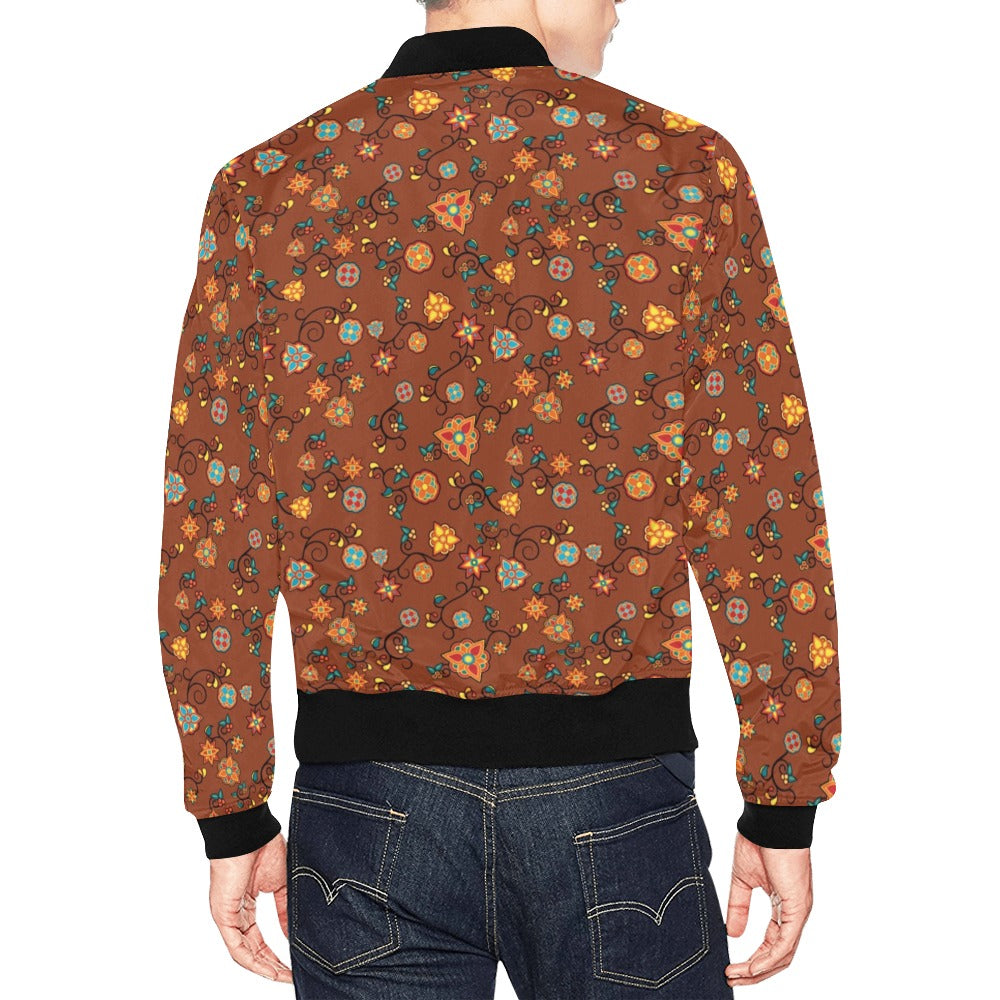 Fire Bloom Shade Bomber Jacket for Men