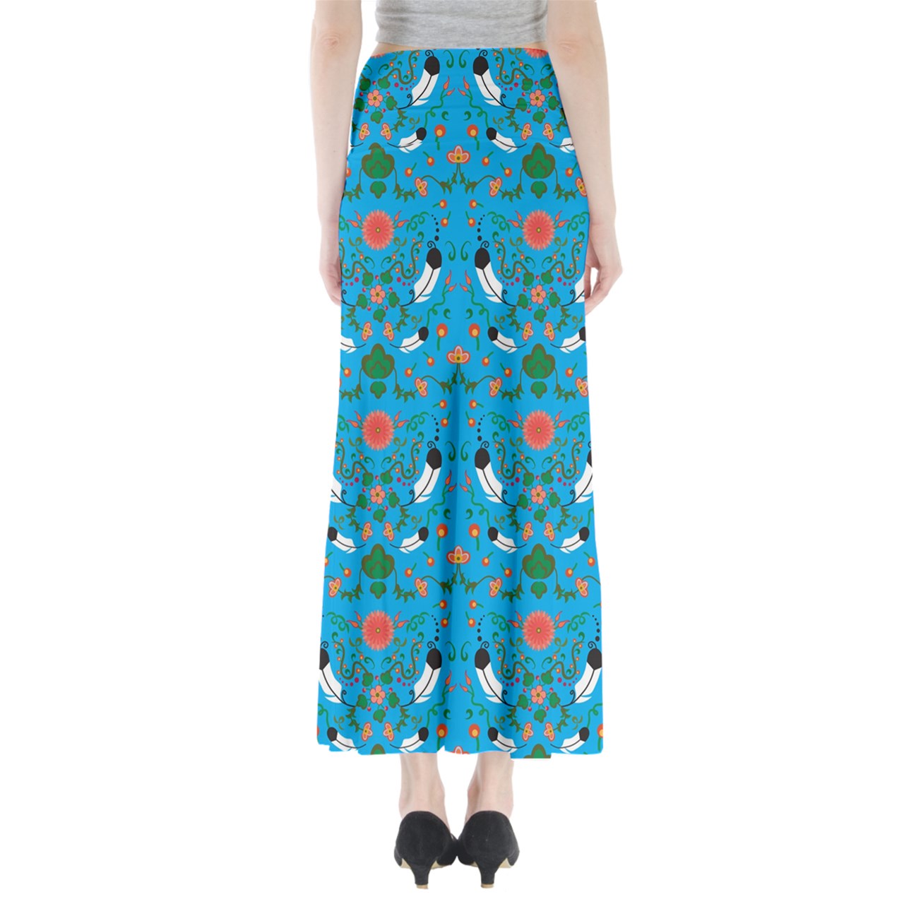 New Growth Bright Sky Full Length Maxi Skirt