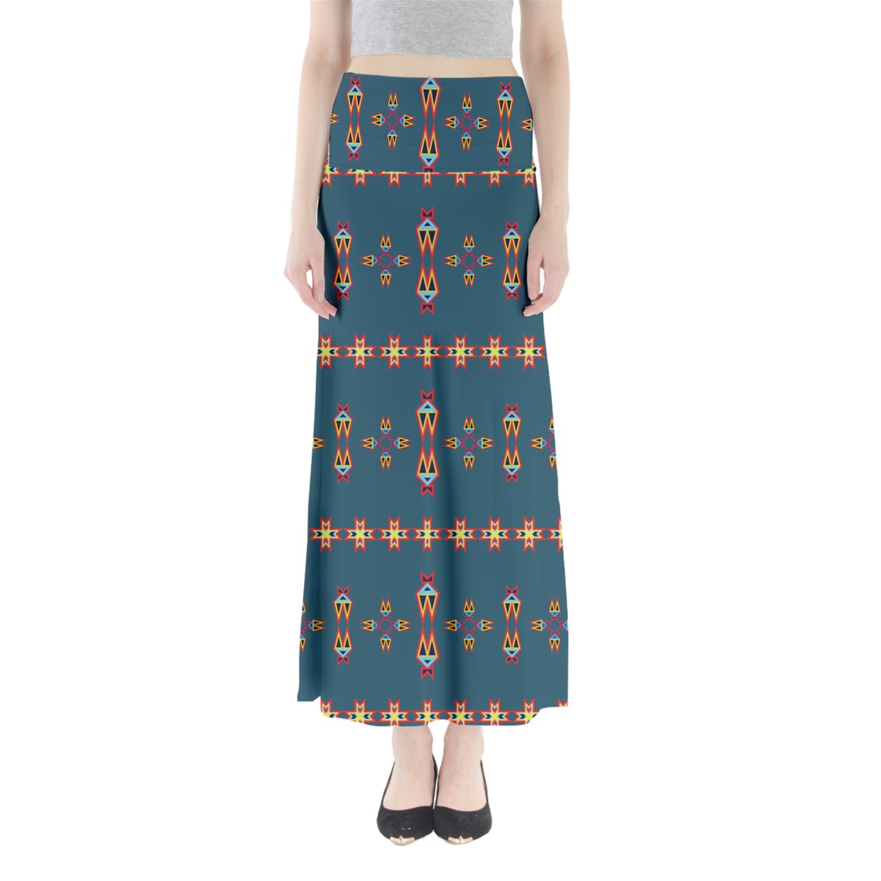 Four Directions Lodges Ocean Full Length Maxi Skirt