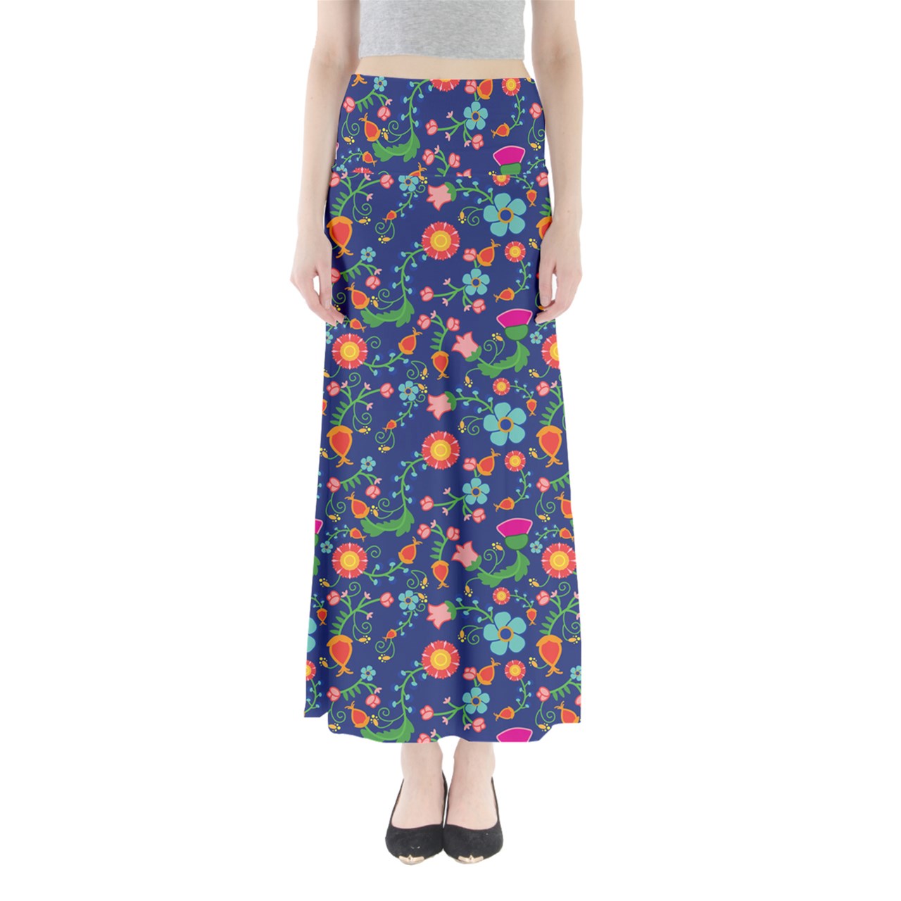 Bee Spring Twilight Full Length Maxi Skirt