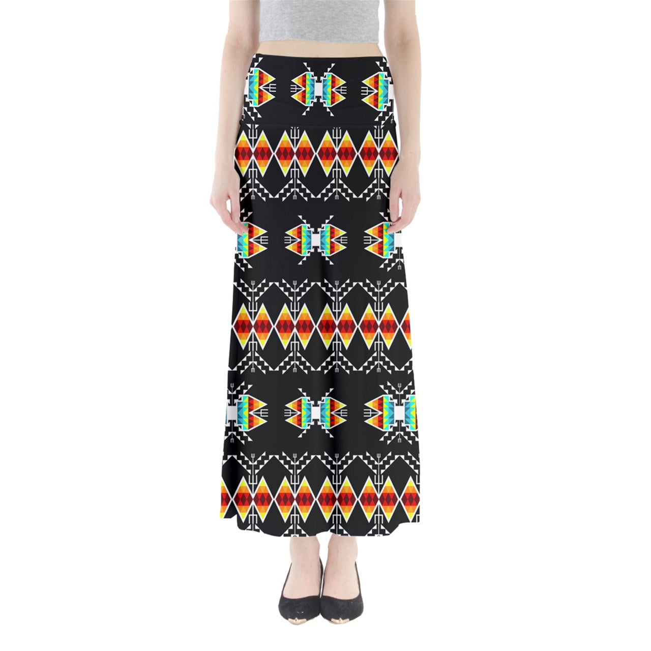 Sacred Trust Black Colour Full Length Maxi Skirt