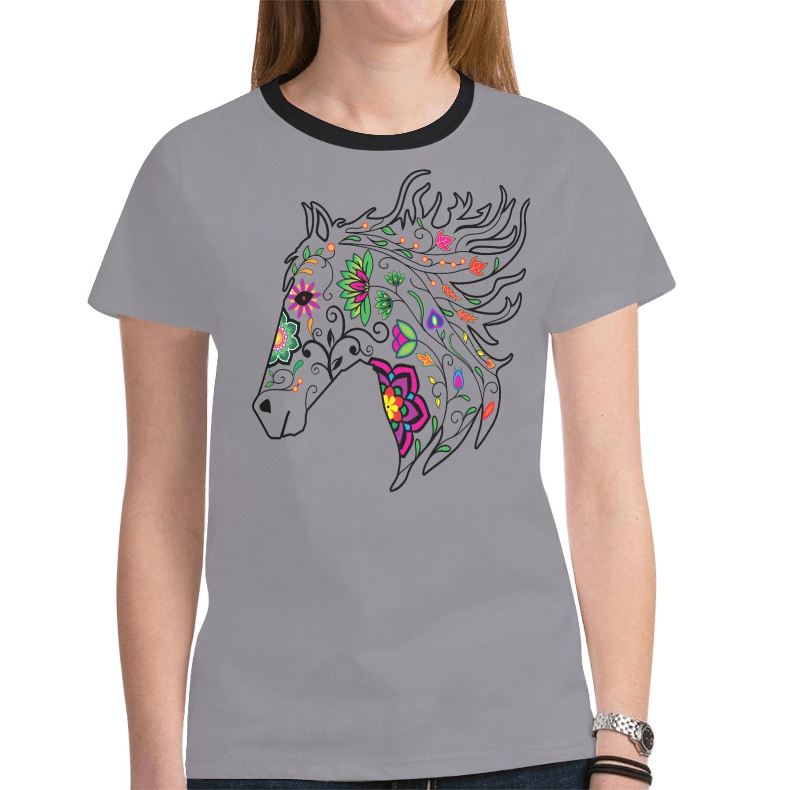 Horse Spirit Guide (Dark Gray) T-shirt for Women